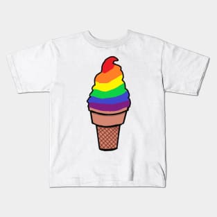 Pride Ice-Cream - Rainbow Kids T-Shirt